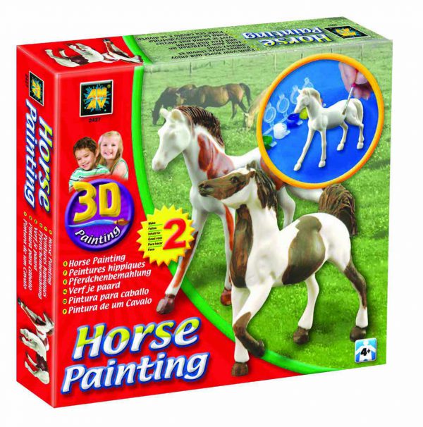 horse painting 3D paardjes inkleuren