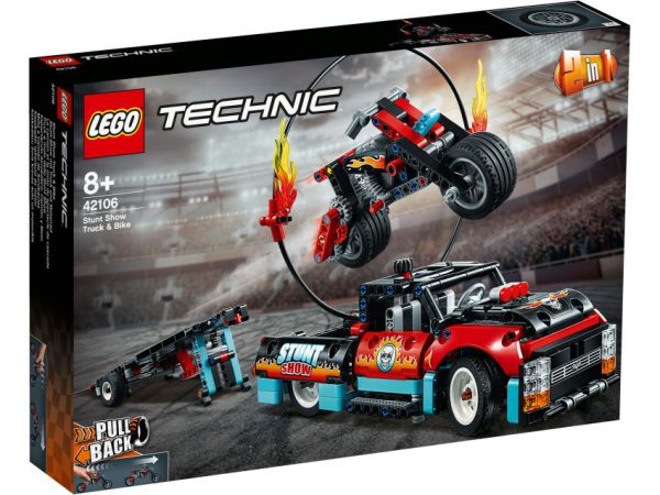 lego rechnic Truck en motor voor stuntshow