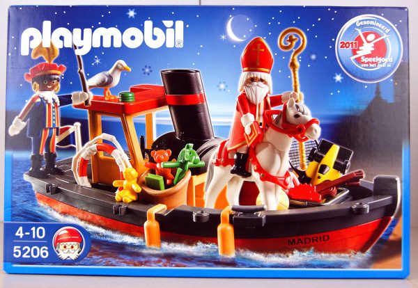 playmobil stoomboot met sinterklaas en pieten