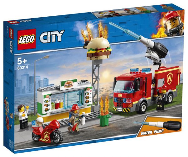 lego city Brand bij het hamburgerrestaurant